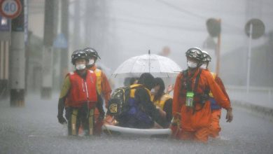 أمطار غزيرة تضرب اليابان واتسعت الإنذارات بالمخاطر - أخبار