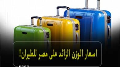 اسعار الوزن الزائد على مصر للطيران
