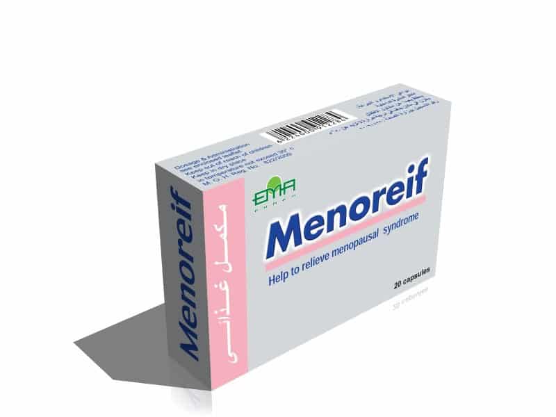 كبسولات مينوريف Menoreif افضل دواء يعالج اعراض سن اليأس عند النساء