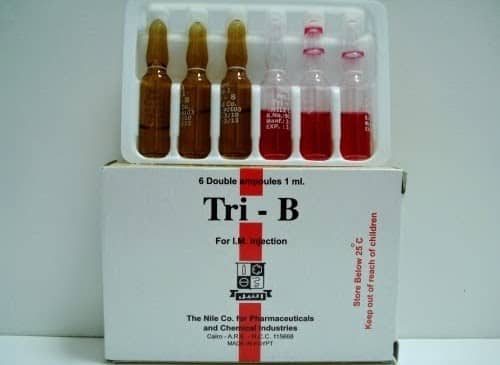 حقن ترابى بى Tri-B ودواعى استعماله فى علاج الانيميا لاحتواءه على فيتامين ب المركب