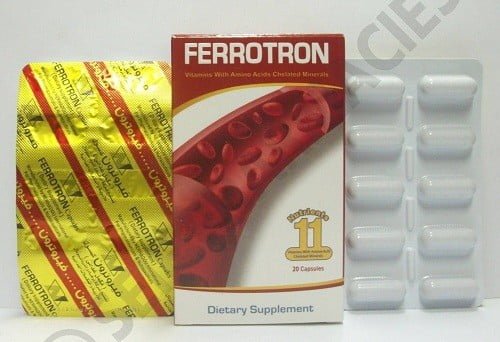 المكمل الغذائى فيروترون Ferrotron لتعويض نقص الحديد فى الجسم و علاج الانيميا الشديده