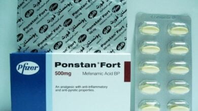 روشته اقراص بونستان فورت Ponstan Fort لعلاج الالتهابات و التخفيف من آلام الجسم