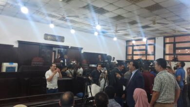 قاعة المحكمة تستعد لبدء أولي جلسات محاكمة قاتل الطالبة نيرة أشرف