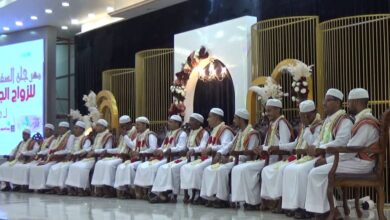 محليات : منتدى شباب الصفوة يقيم مهرجان الزواج الجماعي الرابع لـ 30 عريس وعروس في عدن