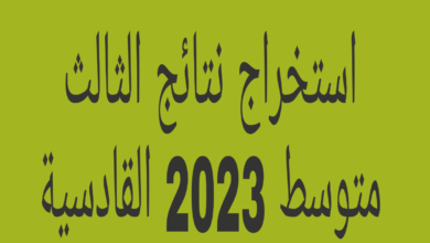 رسميًا ومع ظهور النتيجة التربية العراقية توضح خطوات استخراج نتائج الثالث متوسط 2023 القادسية