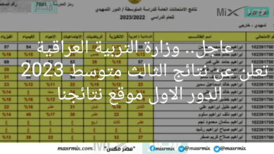 عاجل ..وزارة التربية العراقية تعلن عن نتائج الثالث متوسط 2023 الدور الاول موقع نتائجنا