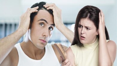 ما الفرق بين تساقط الشعر عند النساء والرجال؟